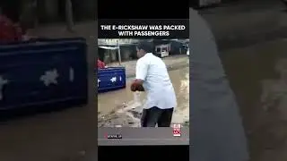 Watch: E-Rickshaw Overturned On Potholed Road, Officials Didn't Stop
