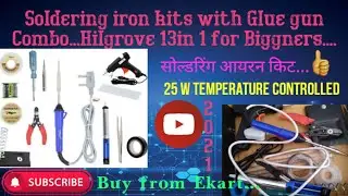Soldering iron kits with Glue gun Combo...Hilgrove 13in 1 for Biggners....