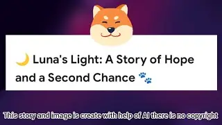 Luna's Light a story of hope and a second chance ( Animals care awareness)