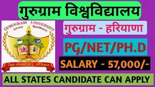 Gurugram University vacancy 2025/Assistant professor vacancy 2025