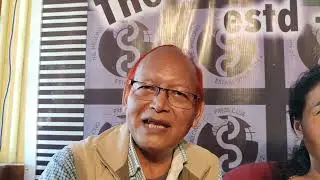 Advisor of mid-day meal workers'union Kenneth Shadap speaks to reporters on the plight of workers