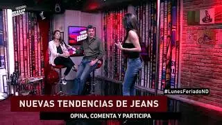 Chicas desfilan las nuevas tendencias en jeans