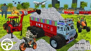 Drive Truck 3 And ROAD ROLLER JCB Unloading Stone From Dumper Truck in Game 🔥Part 375 #gamingvideos 