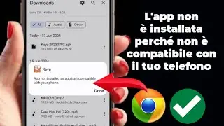 App non installata poich&eacute; non &egrave; compatibile con il tuo telefono Samsung e tutti gli Android