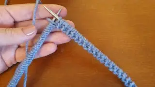 Фабричний набірний край спицями, гумка 1&times;1