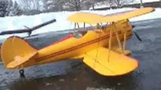 Winter flying the RC Waco Bipe
