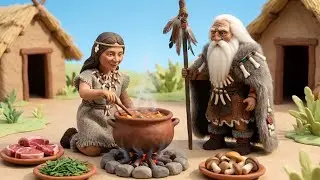 Relaxing Wild Boar Stew Cooking | Ancient Tiny Tribe