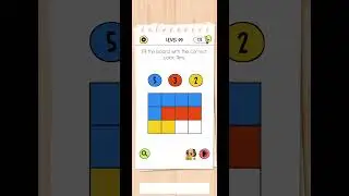 Level 99 // Fill the board with the correct color tiles. // brain test