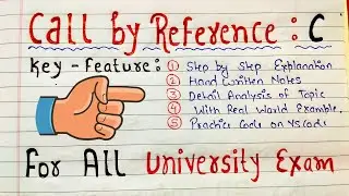 Call by Reference in C | C Programming Tutorial | Code Hacker