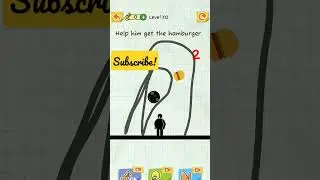 Draw2Save Level 70~Help him get the hamburger | Draw 2 Save Tutorial (#draw2save #tutorial #level70)