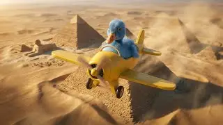 Blue Duckling World Tour ✈️🌍 | Flying Over Famous Landmarks Worldwide