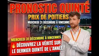 Pronostic Quinté Prix de Poitiers 31 DÉCEMBRE À VINCENNES 🔥 Le PIÈGE que personne n'a vu ! 🚨