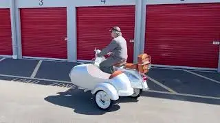 Silver Vespa Cold Start & Ride