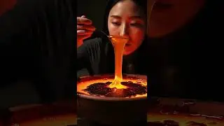 Lava muckbang AiSMR #satisfying #ai #asmr #food #foryou #funny #knifeskills #satisfy #glassknife