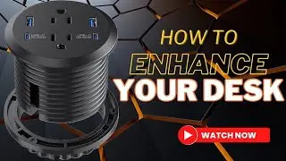 Desktop Power Grommet Review! 65W/ USB-C Fast Charging/ 2 AC Outlets/ Countertop Outlet