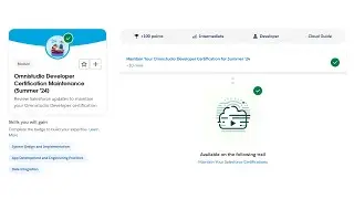 Omnistudio Developer Certification Maintenance (Summer '24) - Salesforce Trailhead
