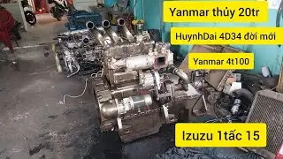 máy huynhDai 4D34 đời mới yanmar thủy 3l15 giá 20tr yanmar 4t100 izuzu nhật 1tấc 15 hạ giá