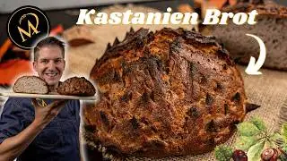 Maroni Vermicelles Brot mit Sauerteig - Herbstliches Kastanienbrot 🍂🌰