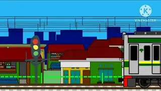 KRL TOEI 6000 BERPAPASAN SAMA KA JAYABAYA [ ANIMATION TRAINZ INDONESIAN 2D ]