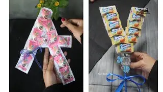 Easy DIY Gift || Cardboard & Letter Candy A and V