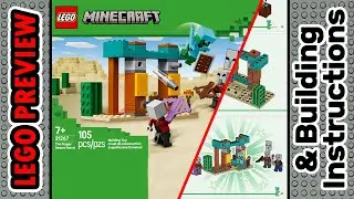 PREVIEW: 21267, LEGO MINECRAFT, The Illager Desert Patrol & Building Instructions! LEGO 2025