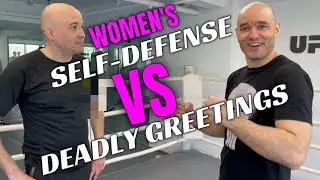 MMA fighters try Women&rsquo;s Self-Defense: countering deadly greetings at the office