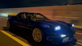 PANDEM C5 CORVETTE with @Officer_Dan tokyo night cruise  wangan midnight 23pm