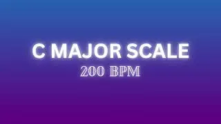 🎵 C Major Scale Practice -200 BPM - Ear Training (15 Minutes)