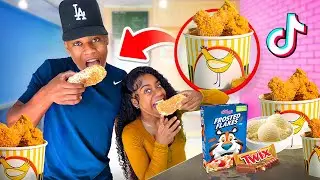 MAKING THE VIRAL FRIED CHICKEN ICE CREAM!!