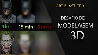 Artistas veteranos na industria esculpindo Batman e Joker em 1 hora, 15 minutos e 5 minutos!
