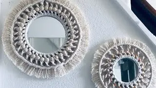 DIY Macram&eacute; Mirror Tutorial for beginners | Pinay Crafts
