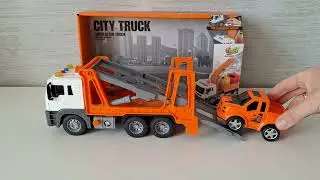 Jiansheng 698 rotaļu auto evakuātors City Truck 1 16 Jstoys