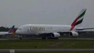 Emirates A6-EDU Flight EK18 Manchester to Dubai Airbus A380-861 30.4.17
