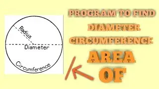 Simple 'c' program to find Diameter, circumference and area of circle for | by SM53- Just Coding|