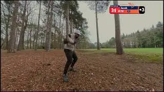 Playing hole 3 at the Army golf club