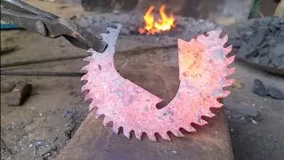 Forging a knife || round shape || blacksmith |