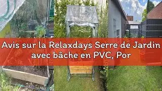 Avis sur la Relaxdays Serre de Jardin avec b&acirc;che en PVC, Porte et fen&ecirc;tres enroulables, HxLxP : 152