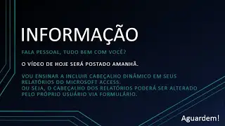 Cabe&ccedil;alho de Relat&oacute;rio Din&acirc;mico - MS Access - Informa&ccedil;&atilde;o