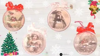 4 прекрасных идеи украшения рождественских шаров 🎅🎄 Как украсить рождественские шары