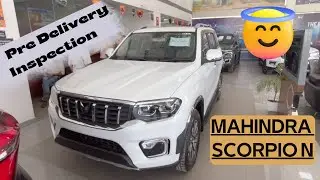 PDI Of My Mahindra SCORPIO N - Pre Delivery Inspection ❤️ #mahindra #carslover #scorpio #pdi