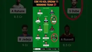 csk vs kol dream 11 winning team 💯 #sports #dream11 #ipl2023 #shorts