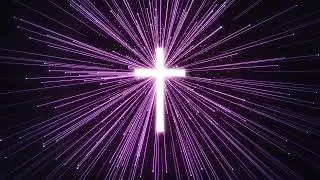 4K Radiant Cross Worship Loop | 7-Minute Background for Church & Creative Projects |Purple Light
