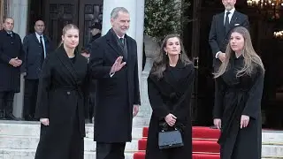 La Familia Real española acude en Atenas al funeral por Irene de Grecia