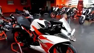 LATEST WHITE KTM !! FIRST IN INDIA !COMPLETE KTM LINEUP!! RC200!! RC390!!! DUKE200!! DUKE390!!!