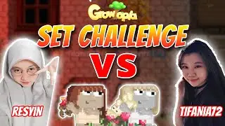 SET CHALLENGE VS TIFANIA72 SIAPA YANG PALING CEWE DAN KEREN?! | GROWTOPIA INDONESIA