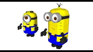 Lego 75551 Brick built Minions and their Lair 3D Sketchup
