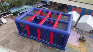 Red & Blue Arena Inflatable Bounce House | Giant Multi-Player Fun