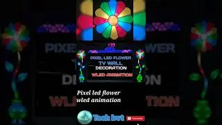 Making Beautiful home decor flower with pixel led light I DIY TV Wall Decoration#shorts