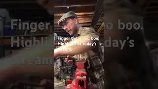 Forgot the vice might be hot after clamping hooks from the forge!! #joeco #anvil #blacksmithing