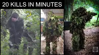 20 Kills in 3 Minutes! | Invisible Airsoft Ghillie Leaf Suit Gameplay | Mk23
